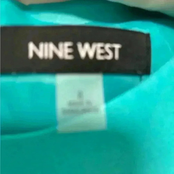 Nine West Teal Sleeveless Lined Dress size 8 - Picture 3 of 3